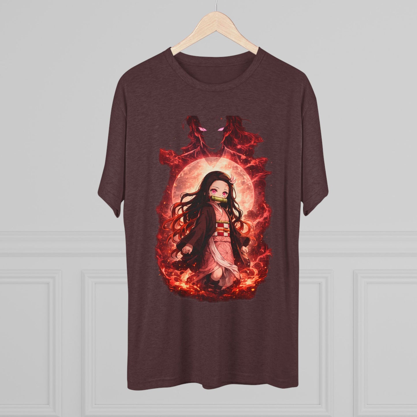 Nezuko Anime Demon Slayer Tee — Fiery Chibi Girl Graphic Shirt