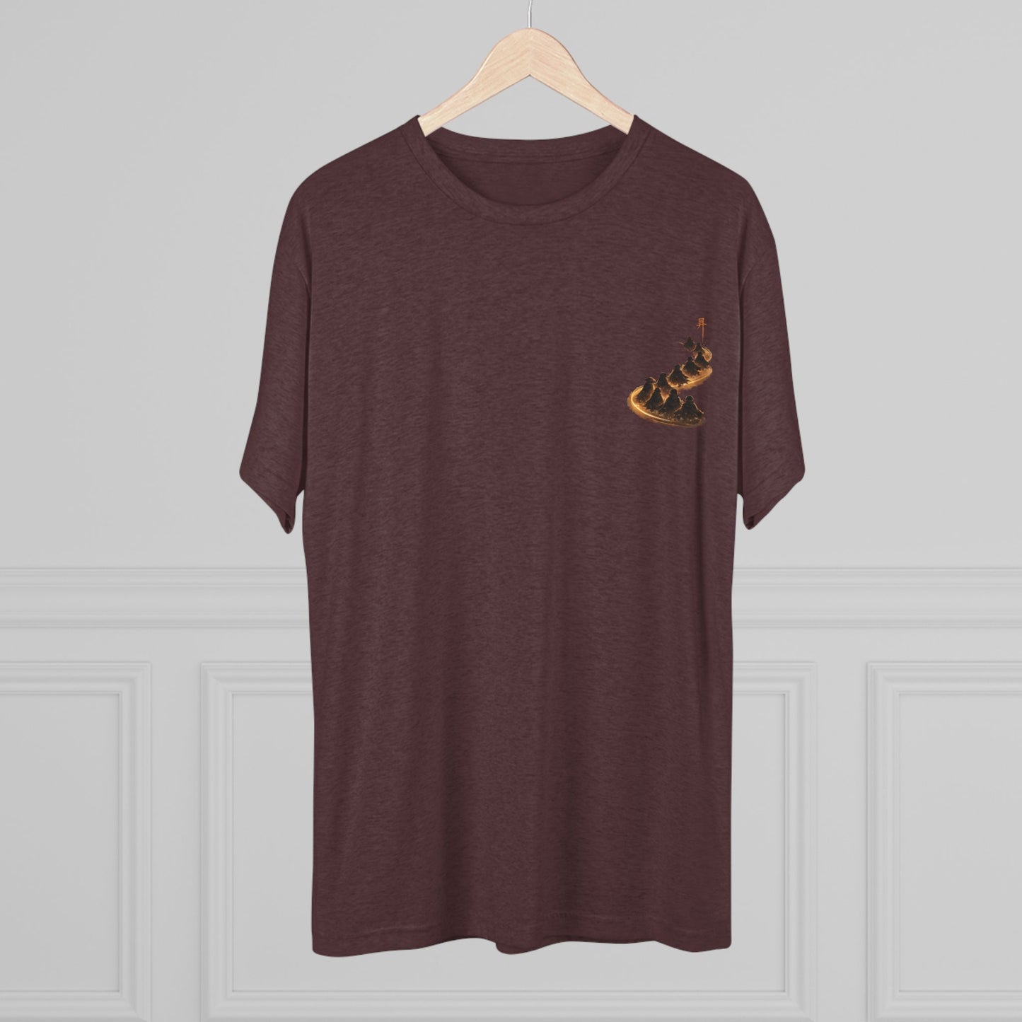 Ember Trail T‑Shirt — Fiery Mountain Silhouette Back Print
