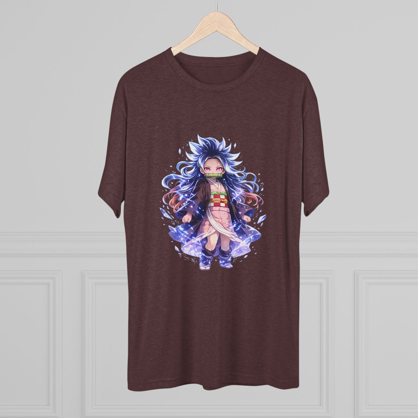 Anime Demon Girl T-Shirt — Cute Chibi Nezuko-Inspired Design