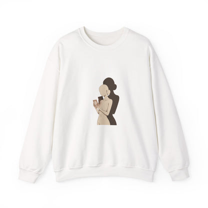 Morning Ritual Illustration Sweatshirt | cozy cafe, breakfast art