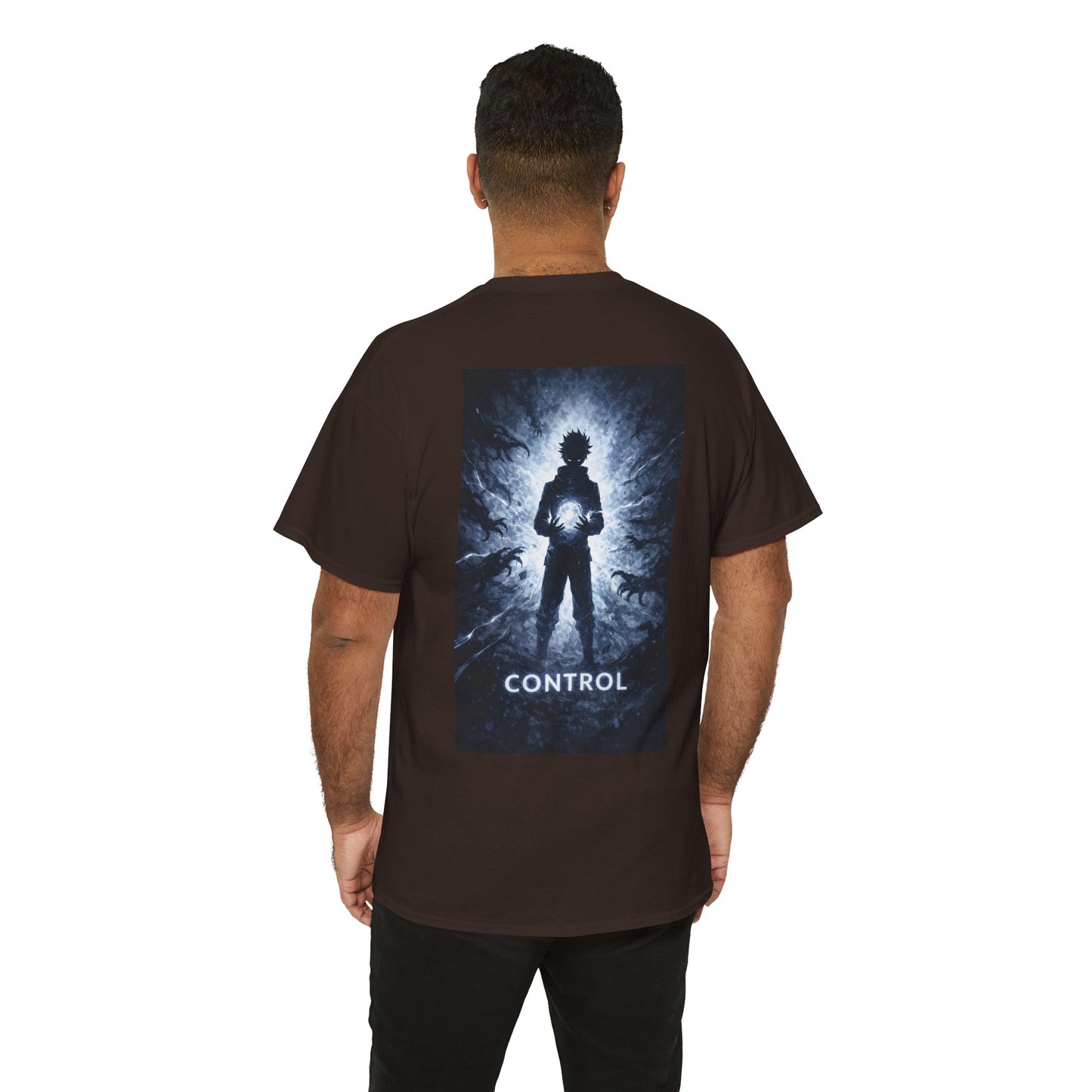 Control Anime Back Print T-Shirt | Dark Anime Aesthetic Tee | Original Anime Streetwear Shirt