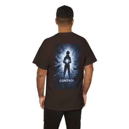 Control Anime Back Print T-Shirt | Dark Anime Aesthetic Tee | Original Anime Streetwear Shirt