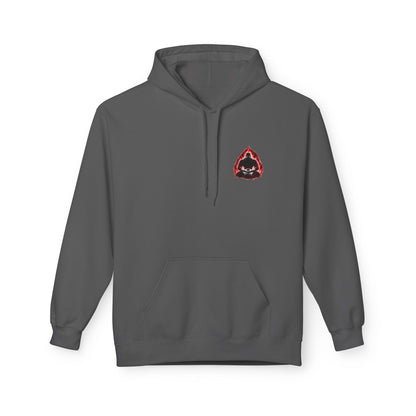 Anime Aura Warrior Hoodie | Fiery Mouth Front & Blue Energy Back