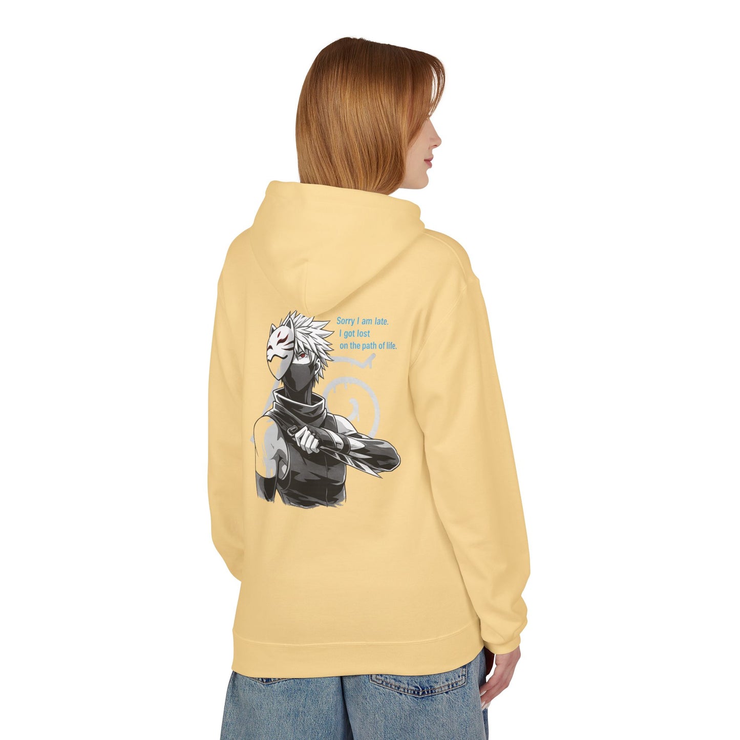 Anime Masked Shinobi Hoodie — 'Every sin tells part of the path' Graphic Pullover