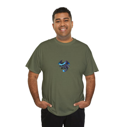 Dragon Graphic Tee — Blue Flame Kaiju Back Print T-Shirt