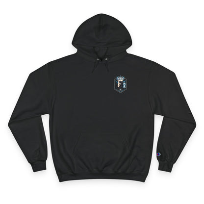 Anime Character Hoodie — Minimal White Champion-Style Sweatshirt