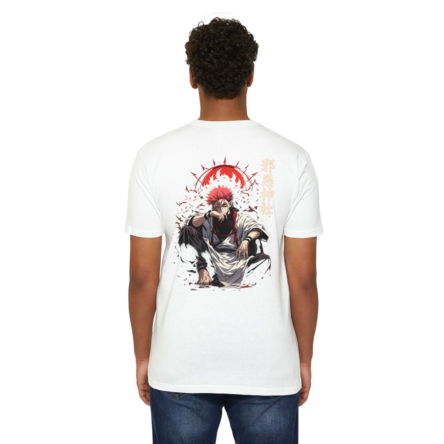 Anime Graphic T-Shirt — Red-Haired Warrior Back Print