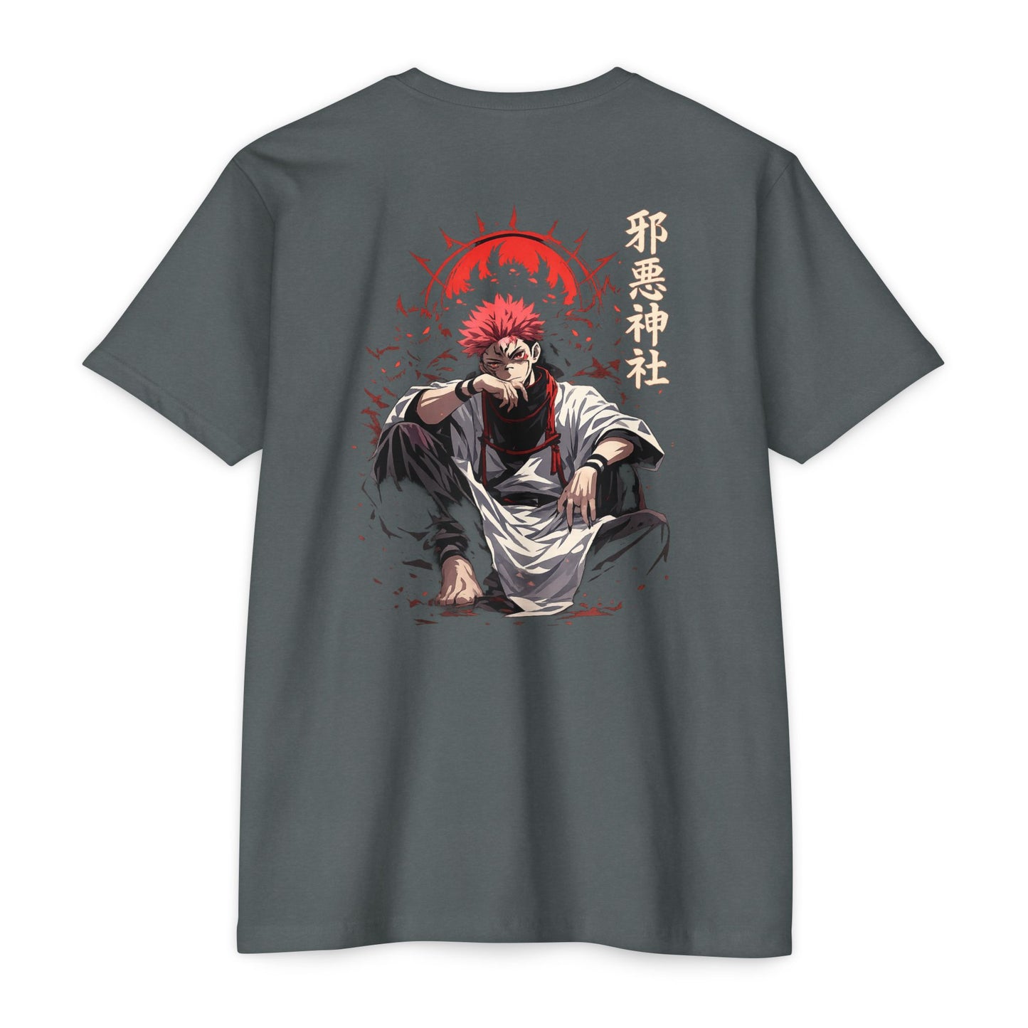 Anime Graphic T-Shirt — Red-Haired Warrior Back Print