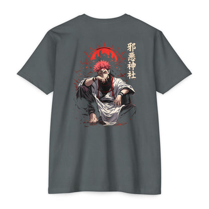 Anime Graphic T-Shirt — Red-Haired Warrior Back Print