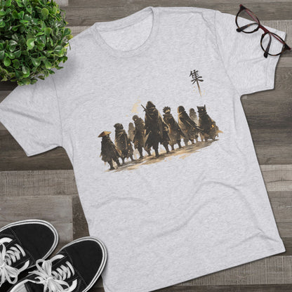 Samurai Squad Graphic Tee — Japanese Warrior Silhouette T-Shirt