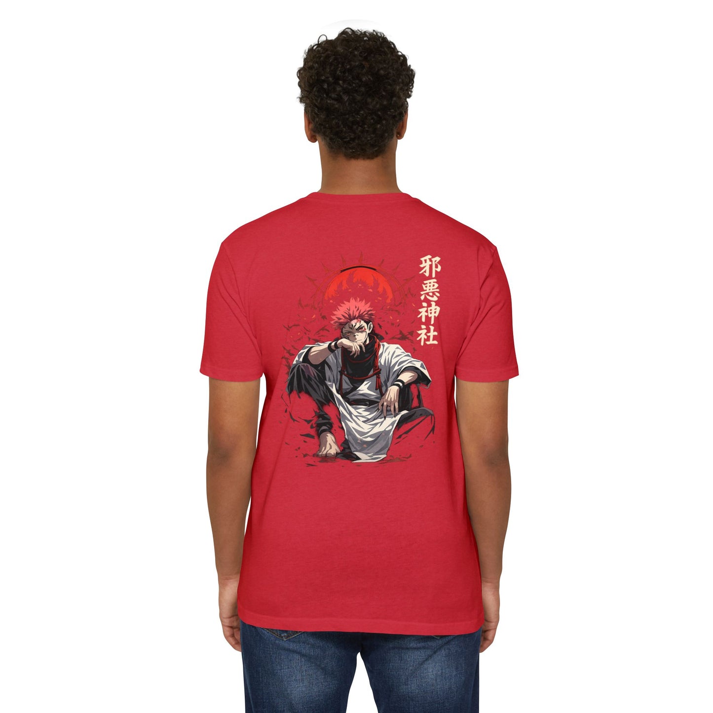 Anime Graphic T-Shirt — Red-Haired Warrior Back Print