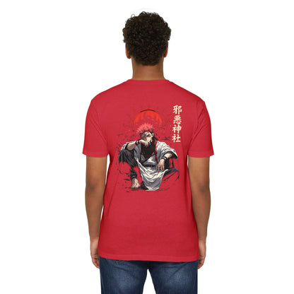 Anime Graphic T-Shirt — Red-Haired Warrior Back Print