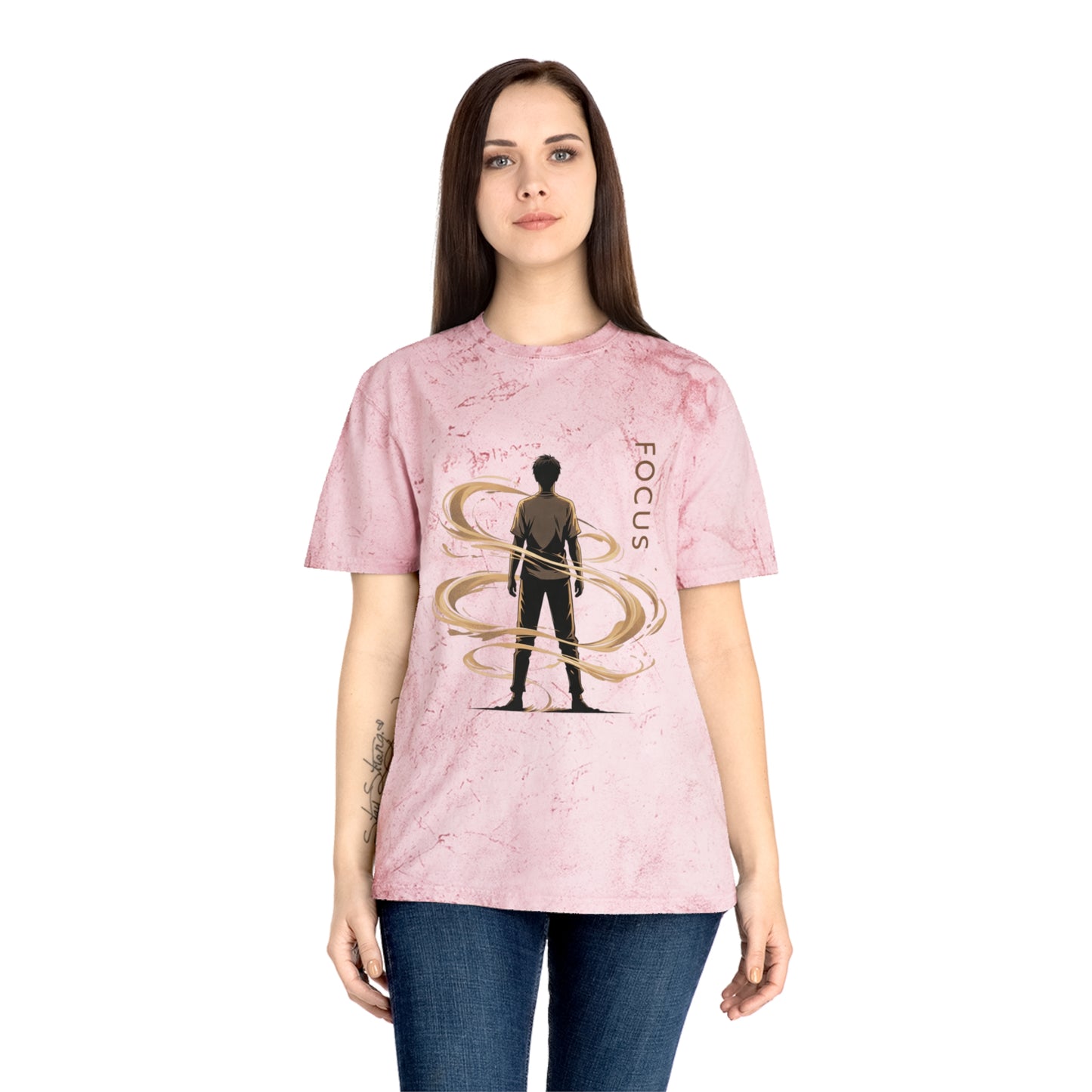 Focus silhouette tee | T-Shirt | Inspirational, silhouette with swirling energy