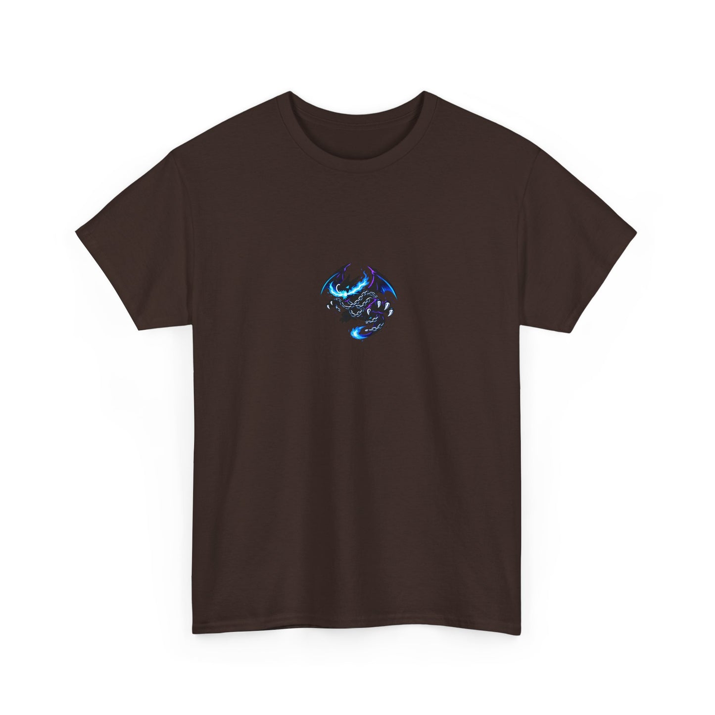 Dragon Graphic Tee — Blue Flame Kaiju Back Print T-Shirt