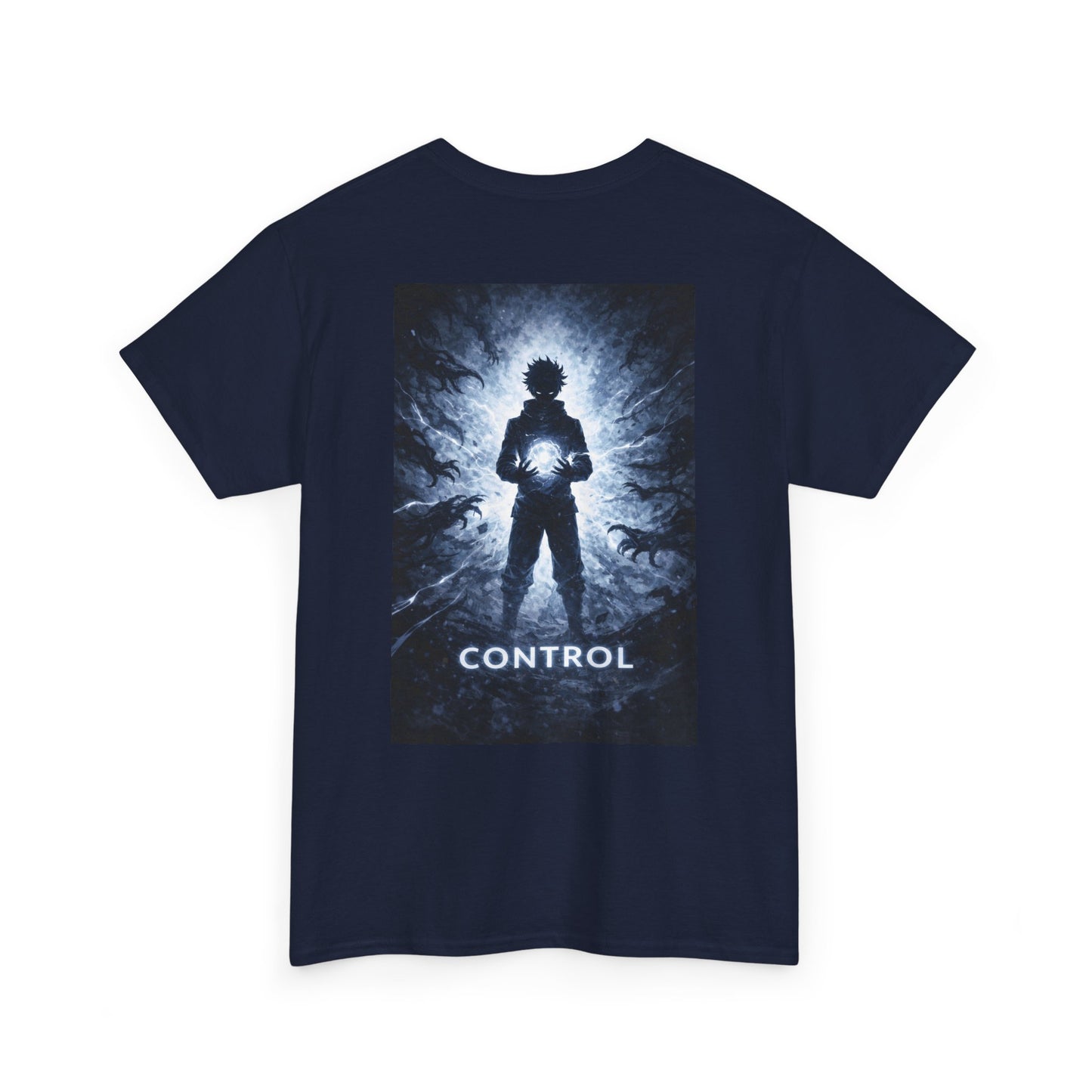 Control Anime Back Print T-Shirt | Dark Anime Aesthetic Tee | Original Anime Streetwear Shirt