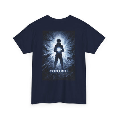 Control Anime Back Print T-Shirt | Dark Anime Aesthetic Tee | Original Anime Streetwear Shirt
