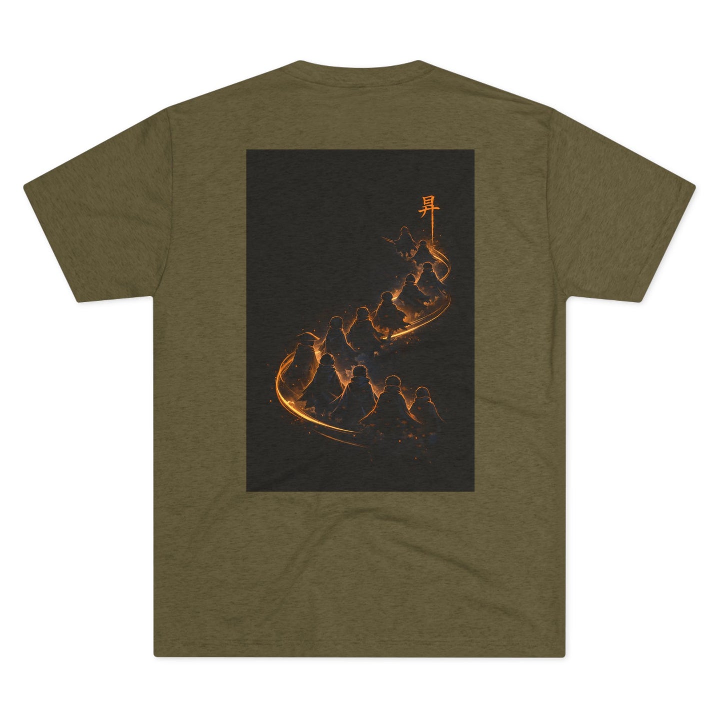 Ember Trail T‑Shirt — Fiery Mountain Silhouette Back Print