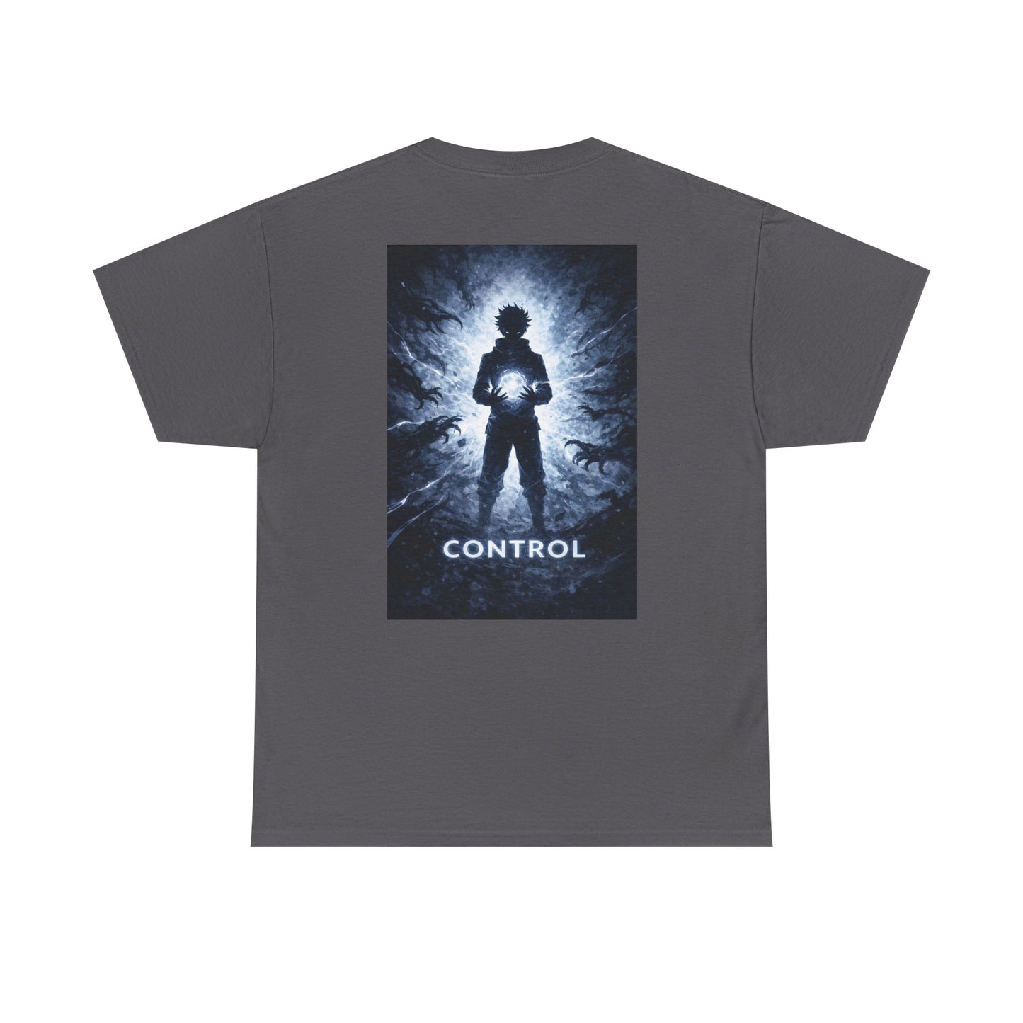 Control Anime Back Print T-Shirt | Dark Anime Aesthetic Tee | Original Anime Streetwear Shirt