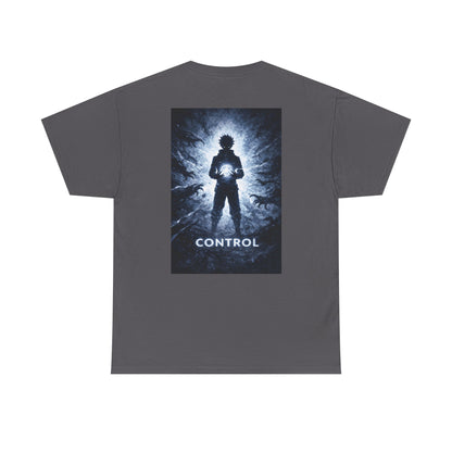 Control Anime Back Print T-Shirt | Dark Anime Aesthetic Tee | Original Anime Streetwear Shirt