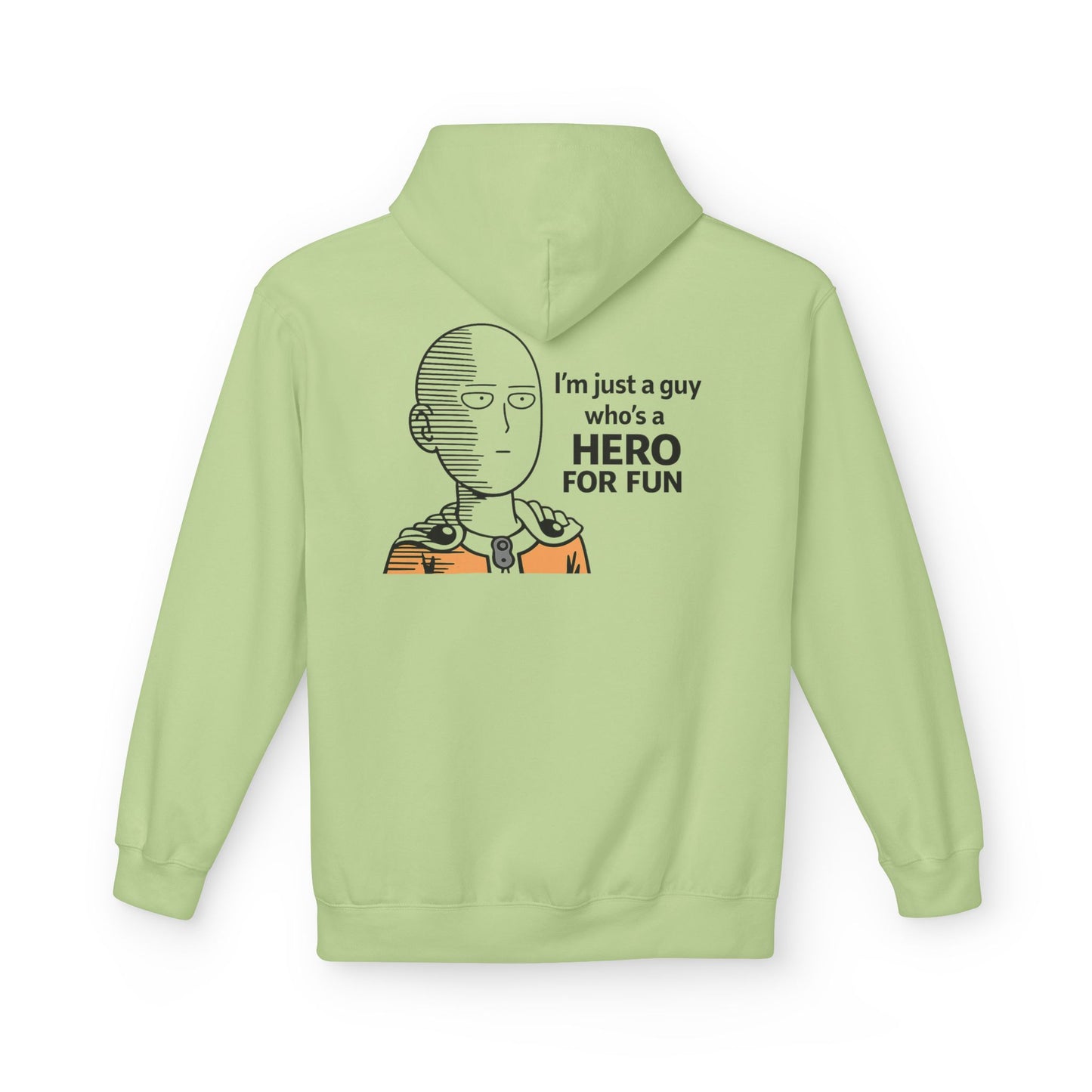 Hero Emblem Hoodie — Chibi Hero Mid-Punch Minimalist Anime Design