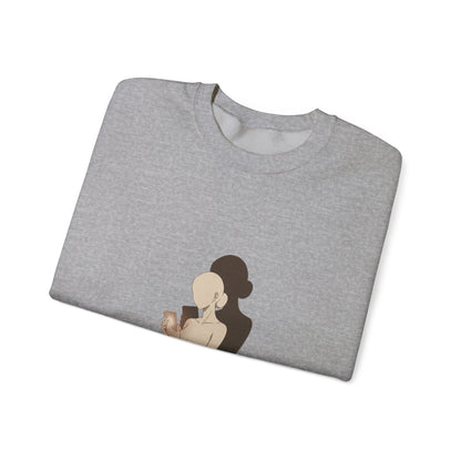 Morning Ritual Illustration Sweatshirt | cozy cafe, breakfast art