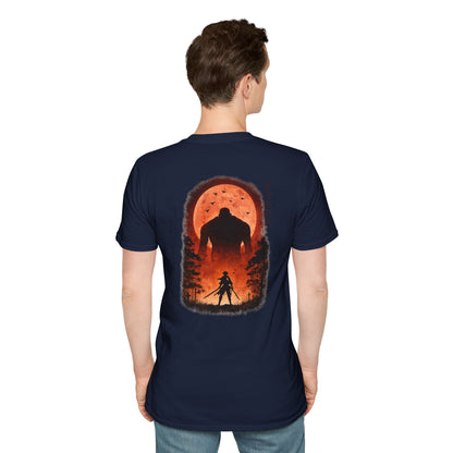 Samurai vs Titan Graphic T-Shirt — "Anybody Can Become a God or a Devil"