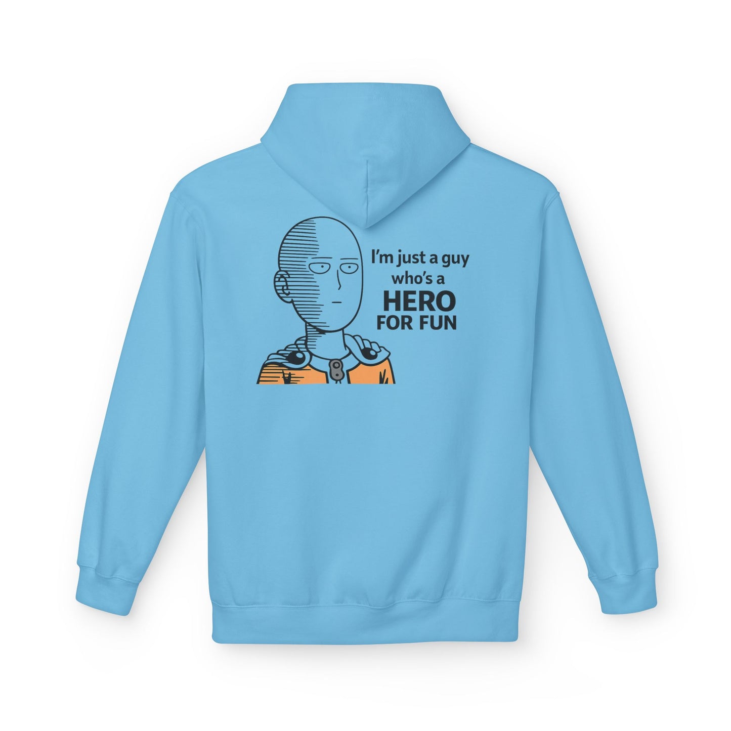 Hero Emblem Hoodie — Chibi Hero Mid-Punch Minimalist Anime Design