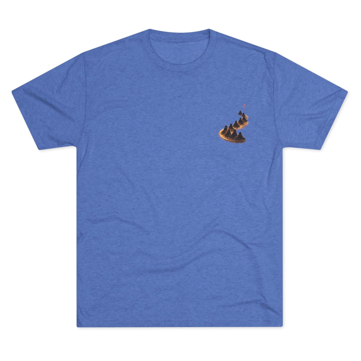 Ember Trail T‑Shirt — Fiery Mountain Silhouette Back Print