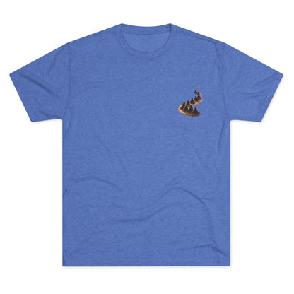 Ember Trail T‑Shirt — Fiery Mountain Silhouette Back Print
