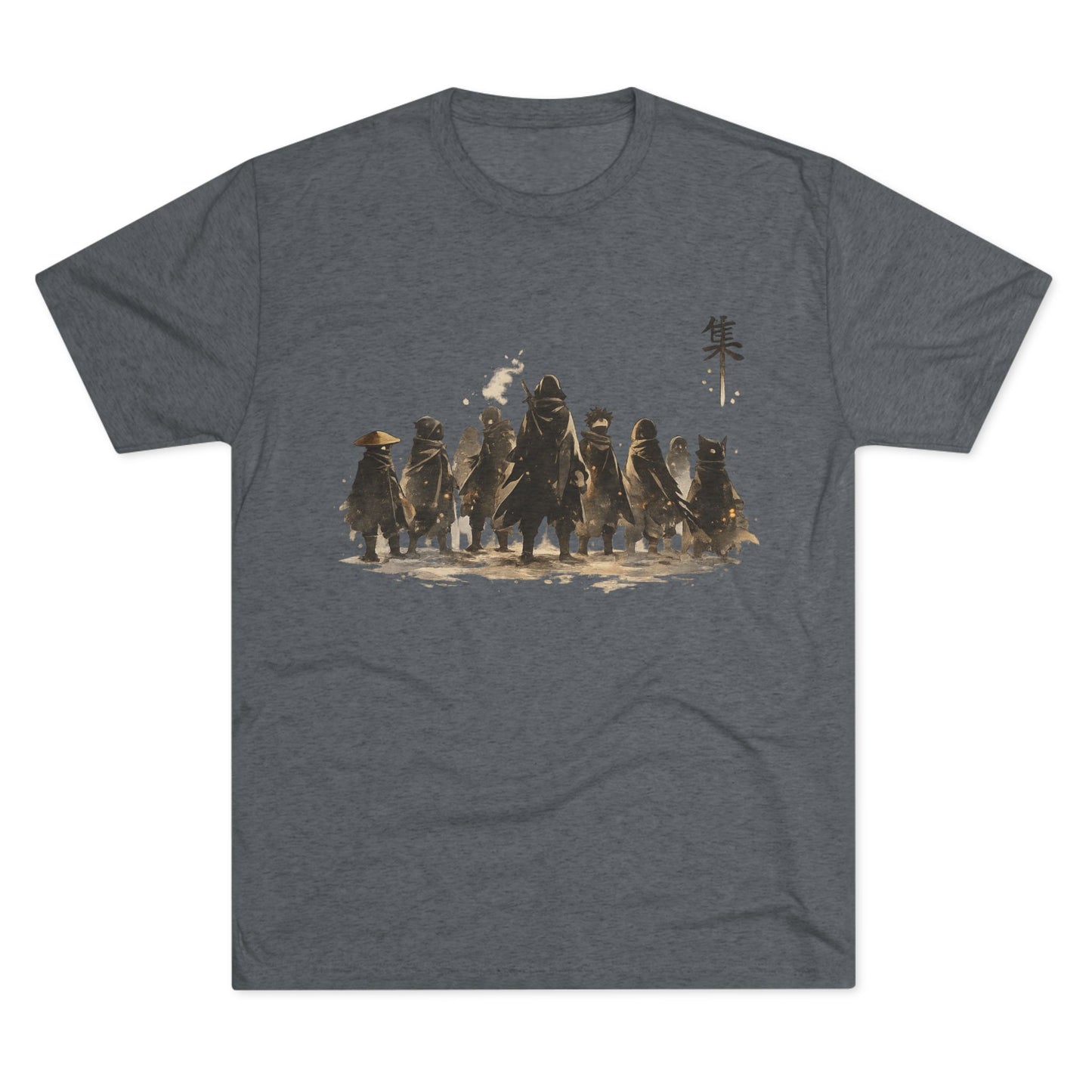 Samurai Squad Graphic Tee — Japanese Warrior Silhouette T-Shirt