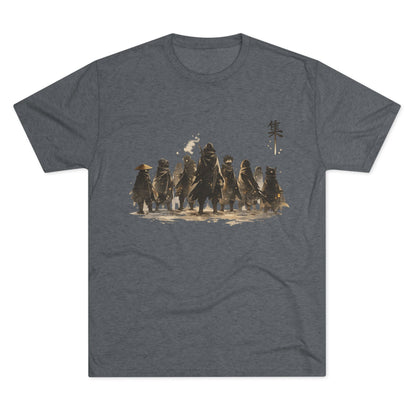 Samurai Squad Graphic Tee — Japanese Warrior Silhouette T-Shirt
