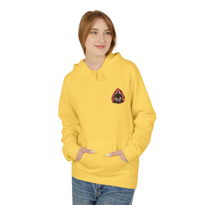 Anime Aura Warrior Hoodie | Fiery Mouth Front & Blue Energy Back