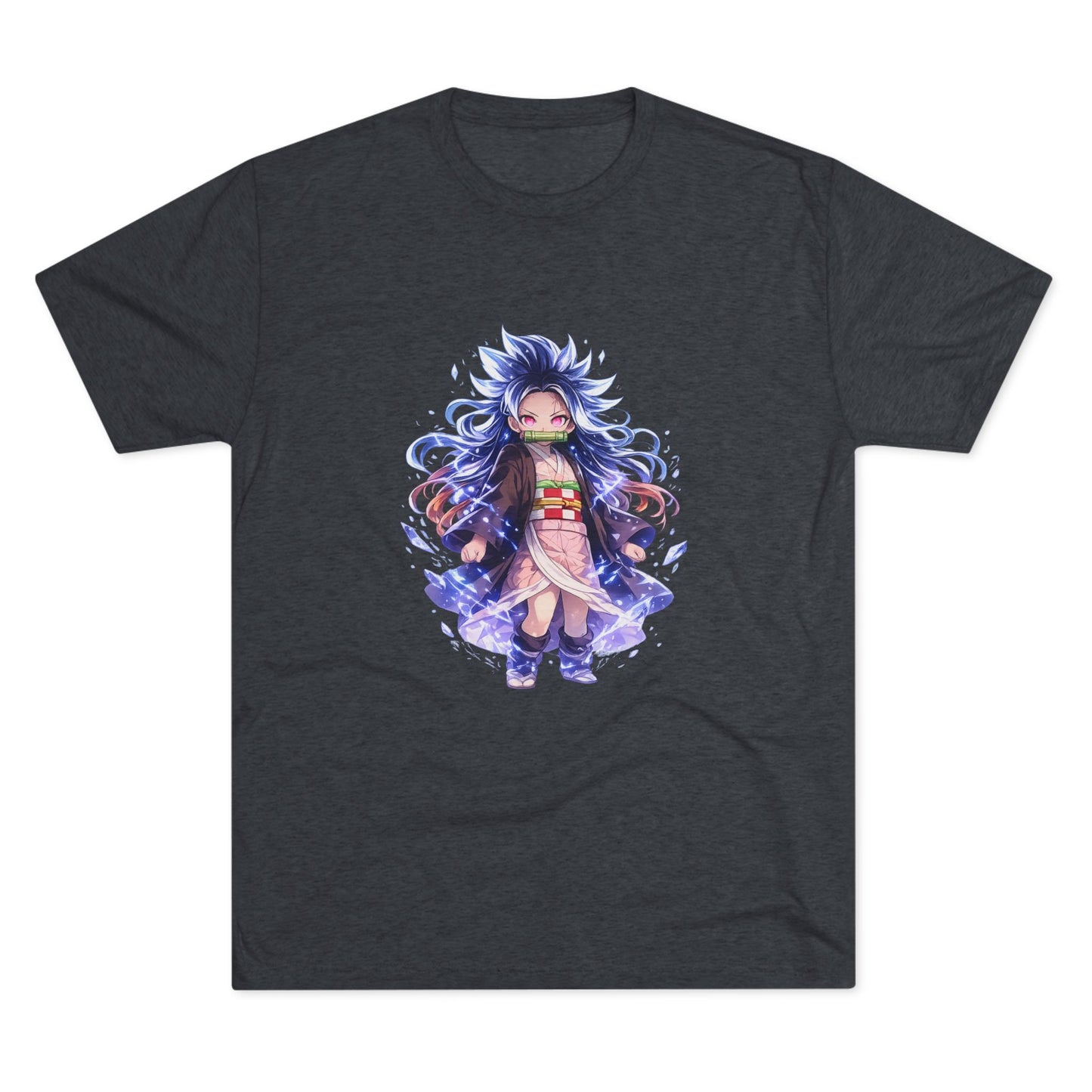 Anime Demon Girl T-Shirt — Cute Chibi Nezuko-Inspired Design