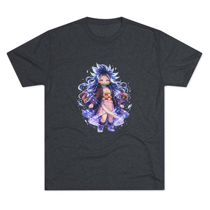 Anime Demon Girl T-Shirt — Cute Chibi Nezuko-Inspired Design