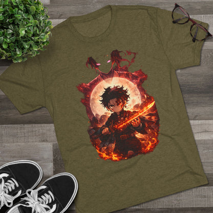 Anime Fire Sword Graphic Tee