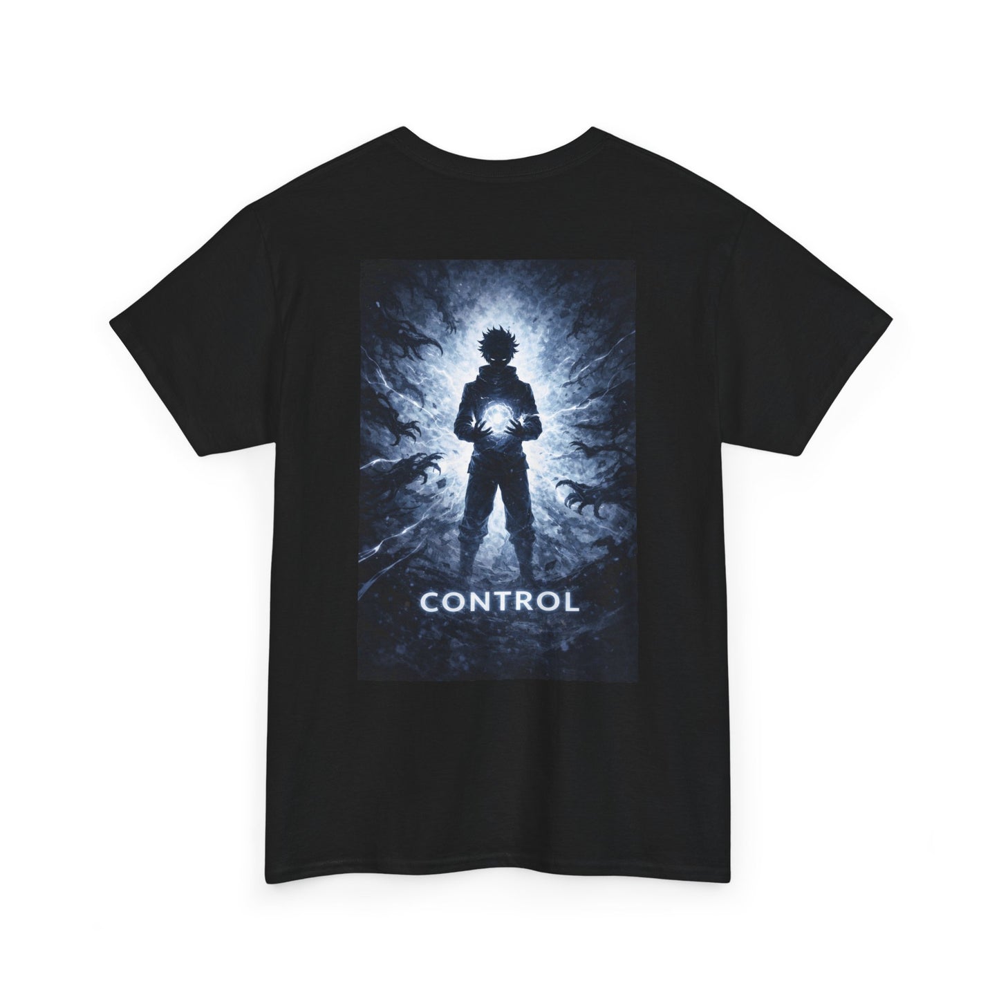 Control Anime Back Print T-Shirt | Dark Anime Aesthetic Tee | Original Anime Streetwear Shirt