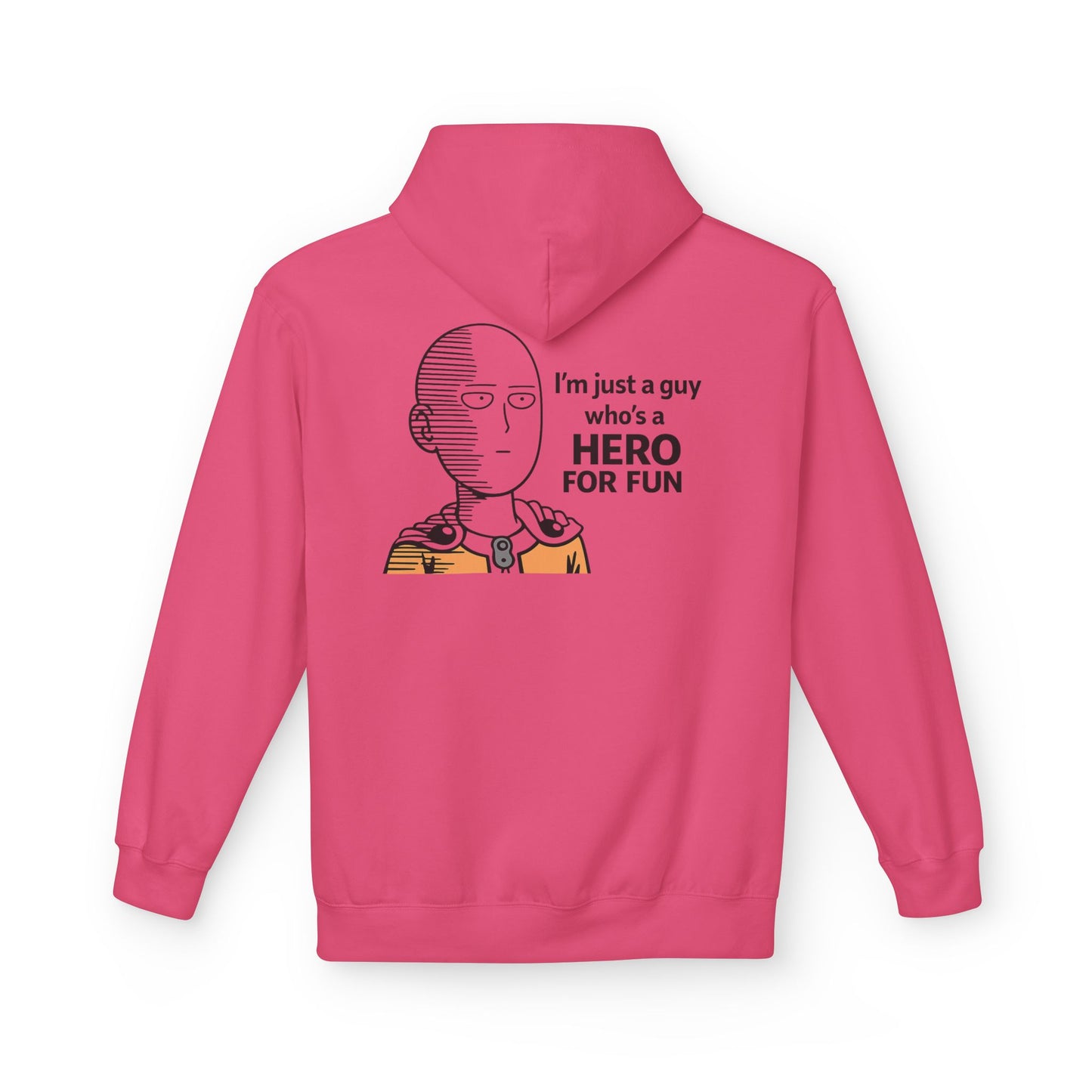 Hero Emblem Hoodie — Chibi Hero Mid-Punch Minimalist Anime Design