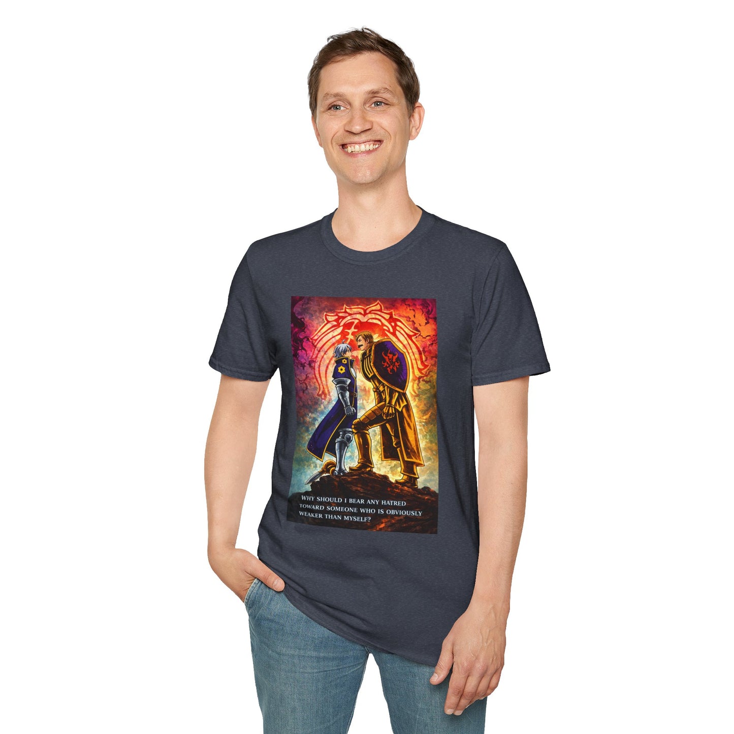 Strength Without Hatred Tee — Anime Warrior Lion Graphic T-Shirt