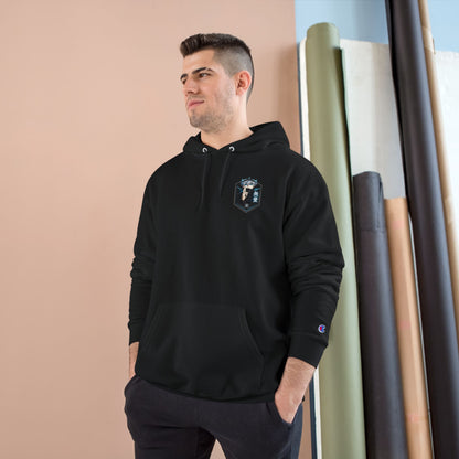 Anime Character Hoodie — Minimal White Champion-Style Sweatshirt