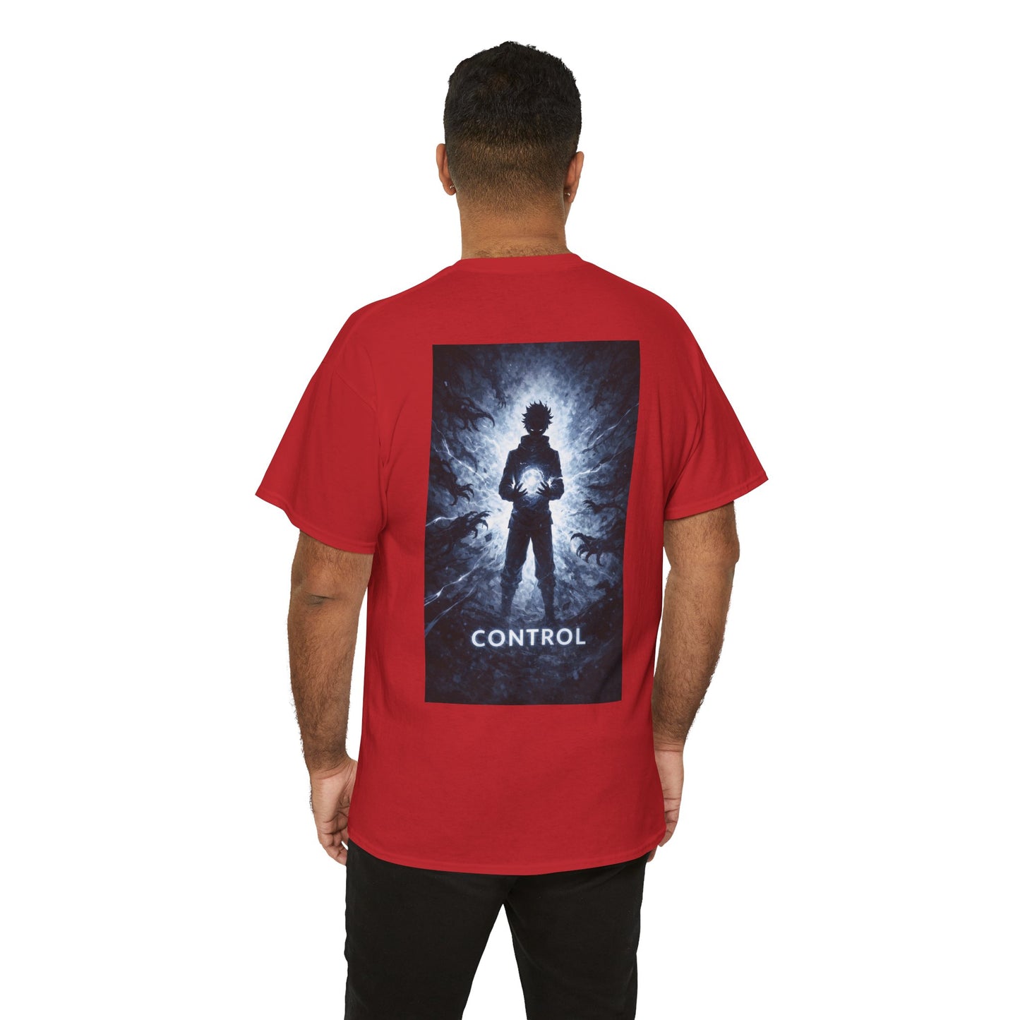 Control Anime Back Print T-Shirt | Dark Anime Aesthetic Tee | Original Anime Streetwear Shirt