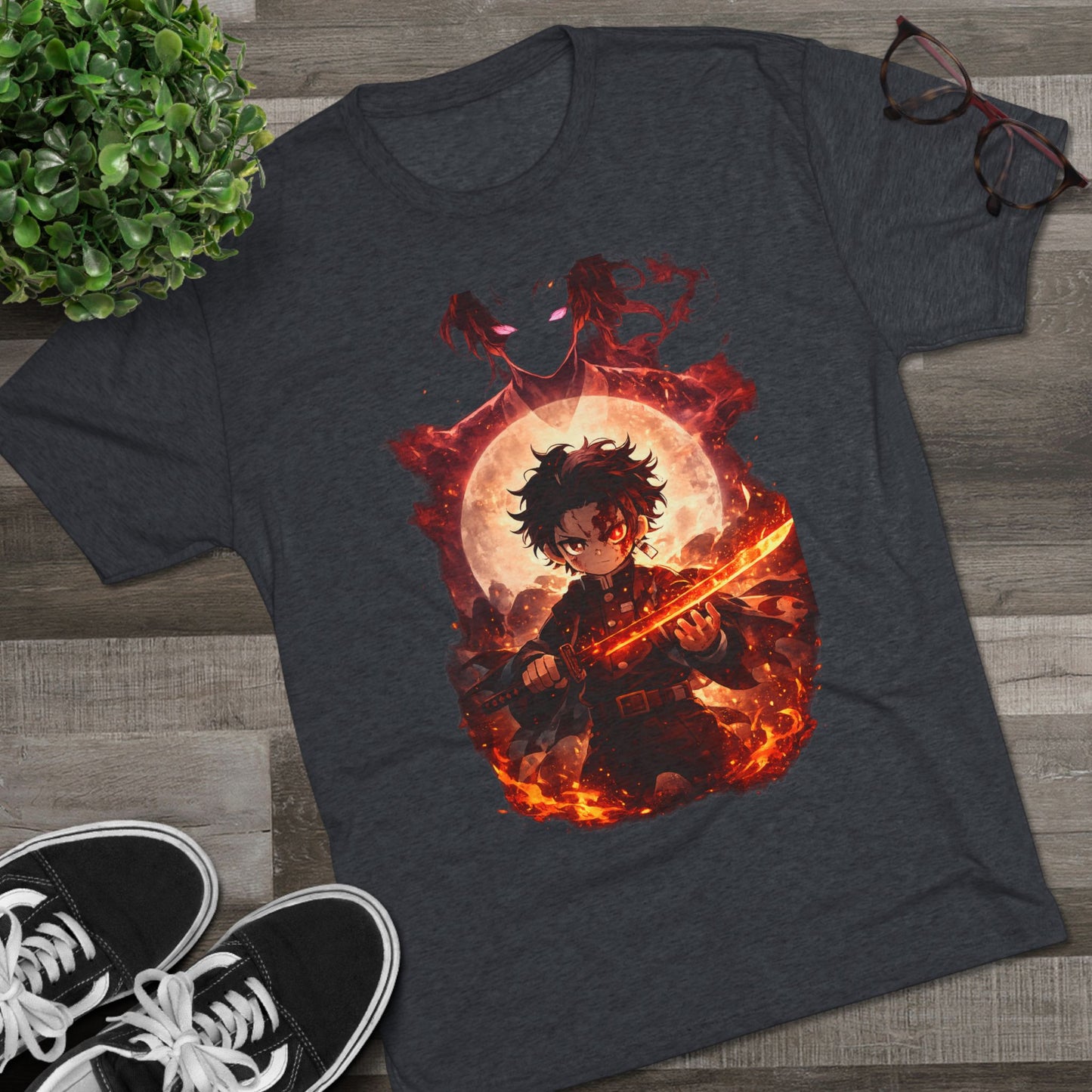 Anime Fire Sword Graphic Tee