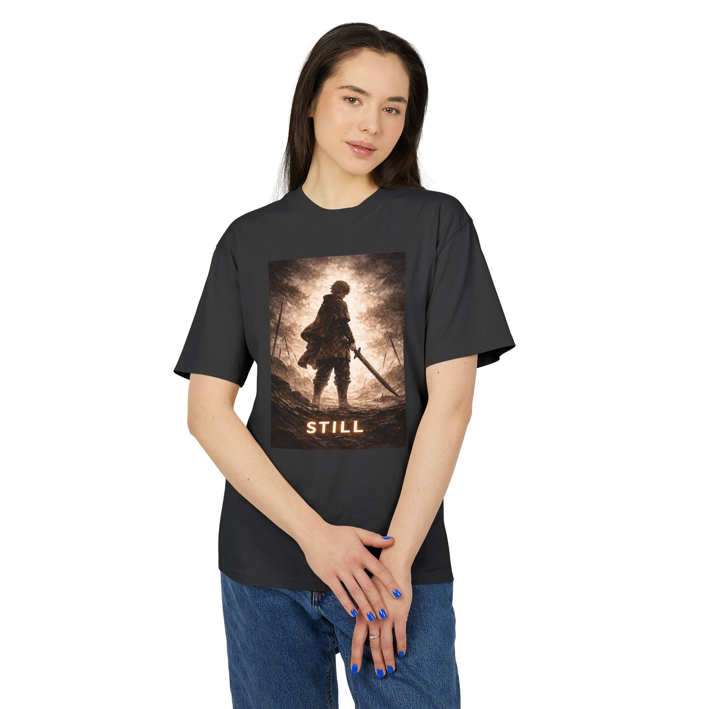 Knight silhouette STILL Tee | Fantasy warrior graphic shirt
