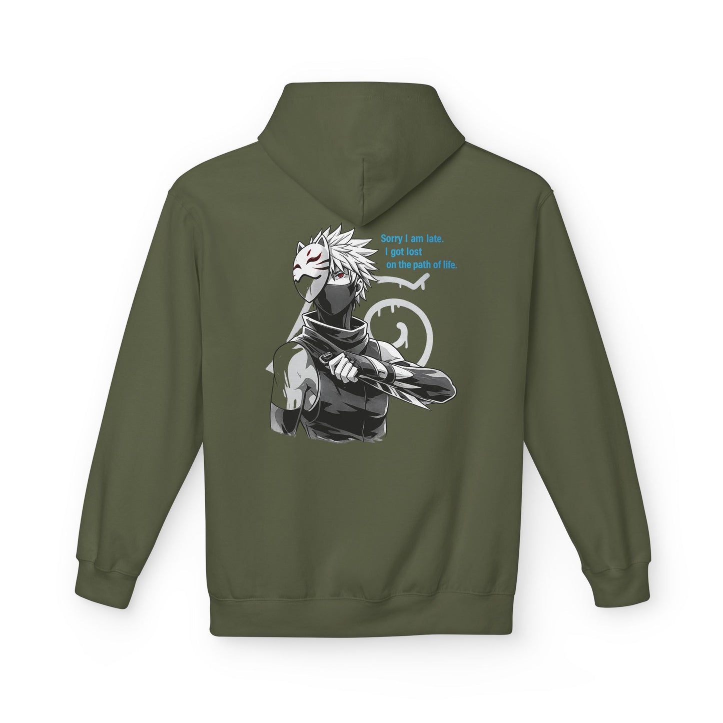 Anime Masked Shinobi Hoodie — 'Every sin tells part of the path' Graphic Pullover