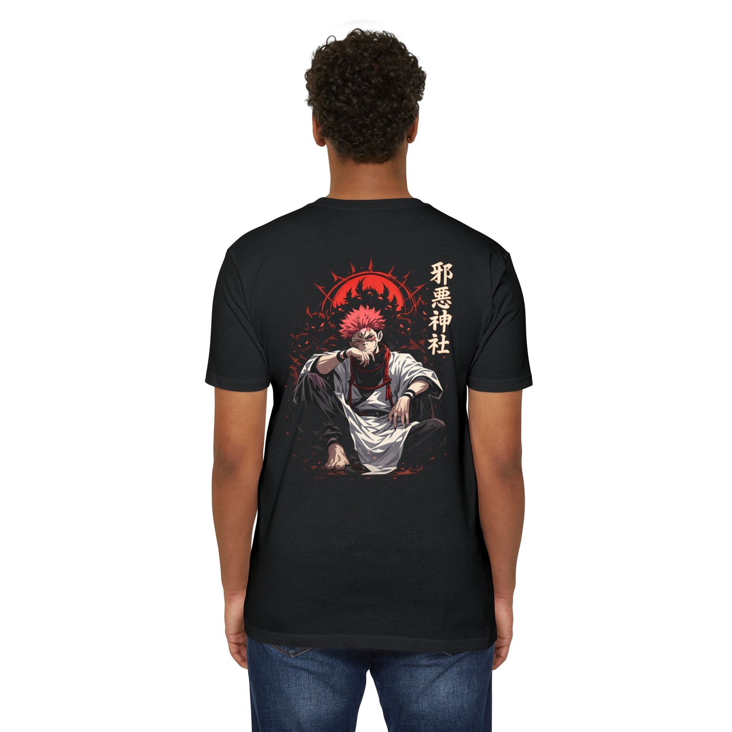 Anime Graphic T-Shirt — Red-Haired Warrior Back Print