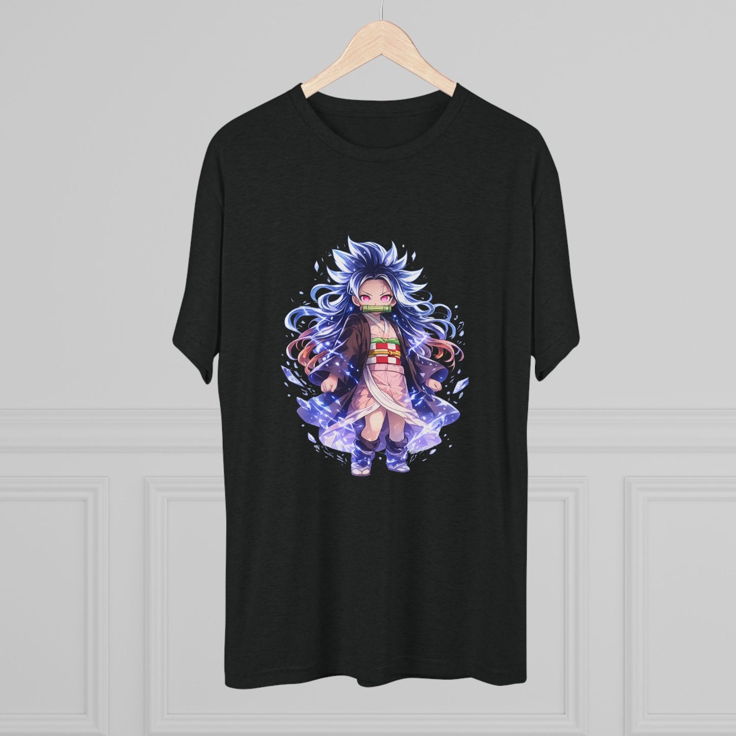 Anime Demon Girl T-Shirt — Cute Chibi Nezuko-Inspired Design