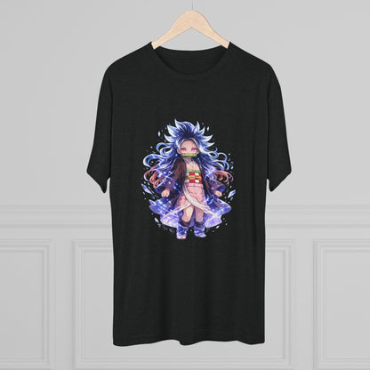 Anime Demon Girl T-Shirt — Cute Chibi Nezuko-Inspired Design
