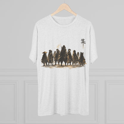 Samurai Squad Graphic Tee — Japanese Warrior Silhouette T-Shirt