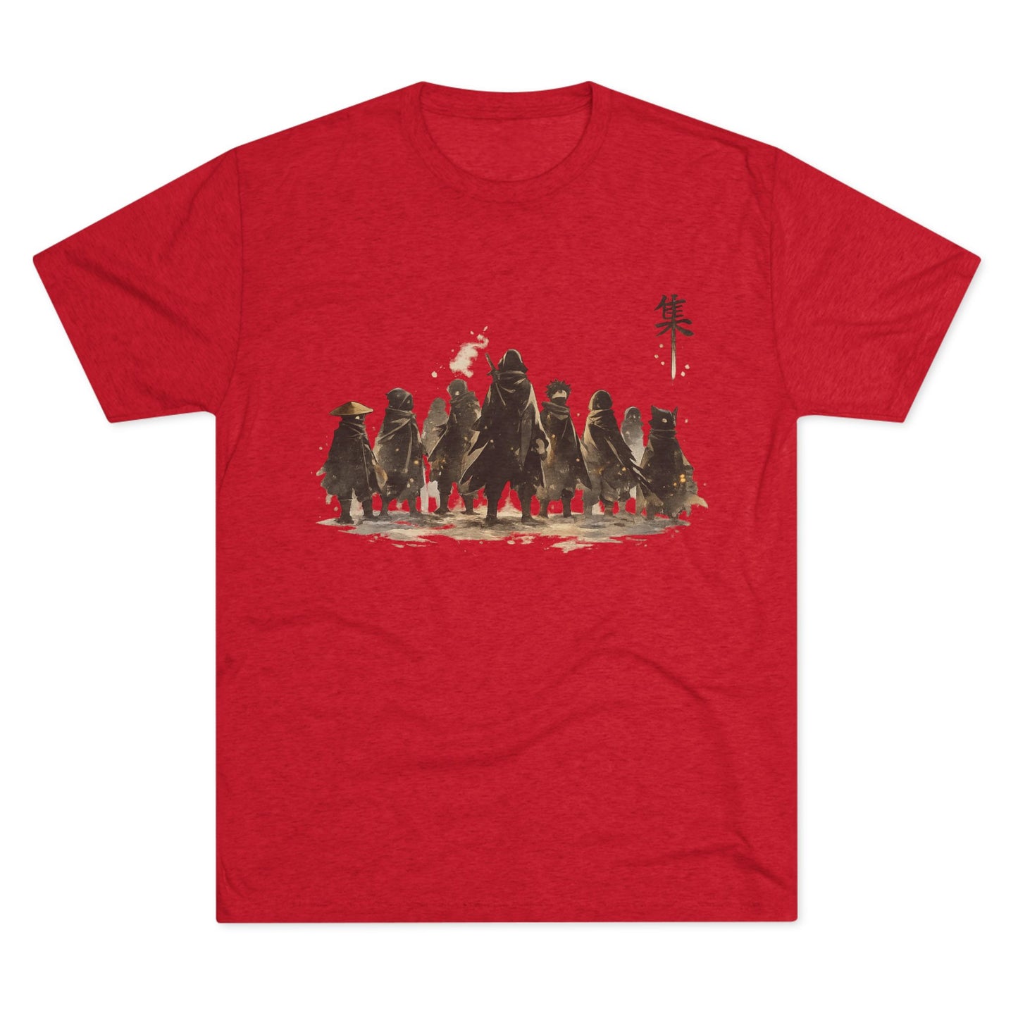 Samurai Squad Graphic Tee — Japanese Warrior Silhouette T-Shirt