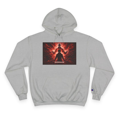 Domain Graphic Hoodie — Red Nebula Silhouette Champion Hoodie