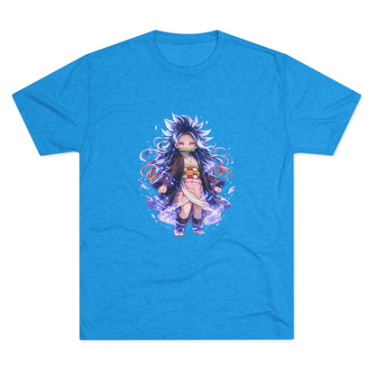Anime Demon Girl T-Shirt — Cute Chibi Nezuko-Inspired Design